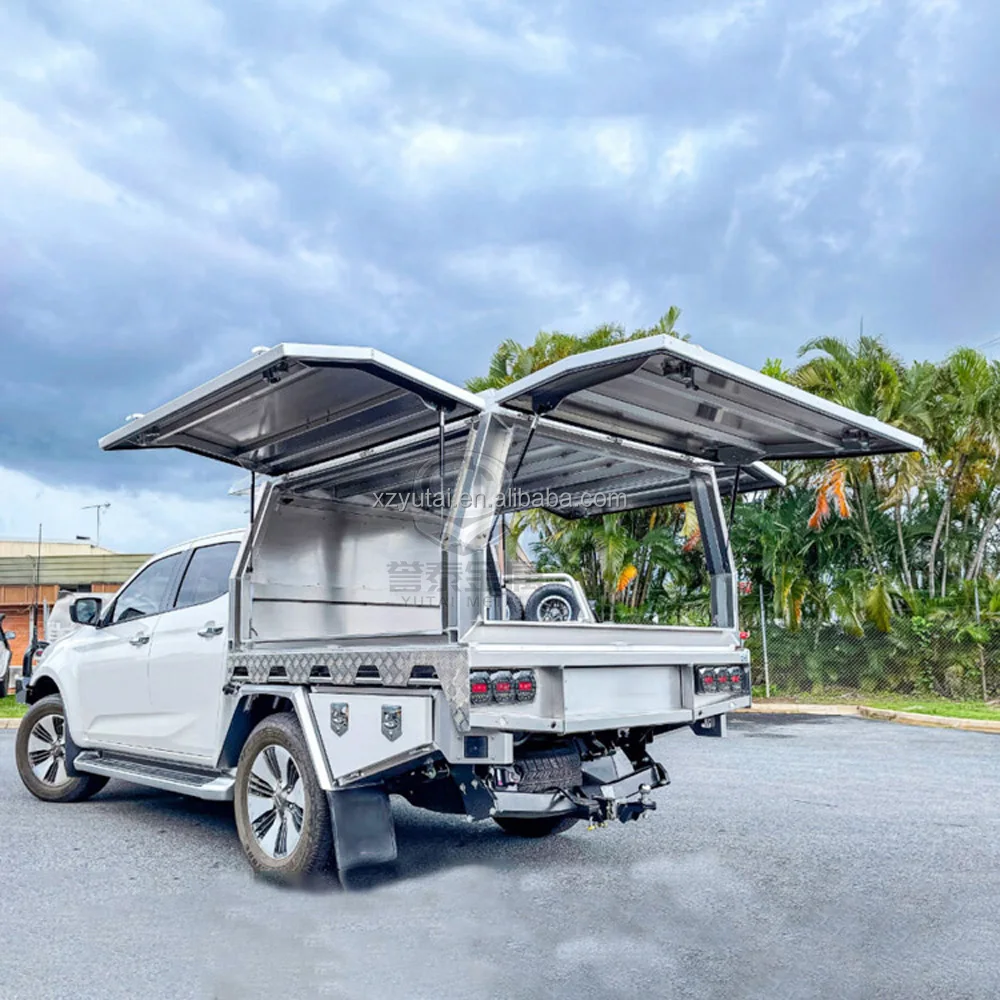 Customized new 1800x1800x860mm flat aluminium ute canopy and aluminum 4x4 camper pickup truck canopy