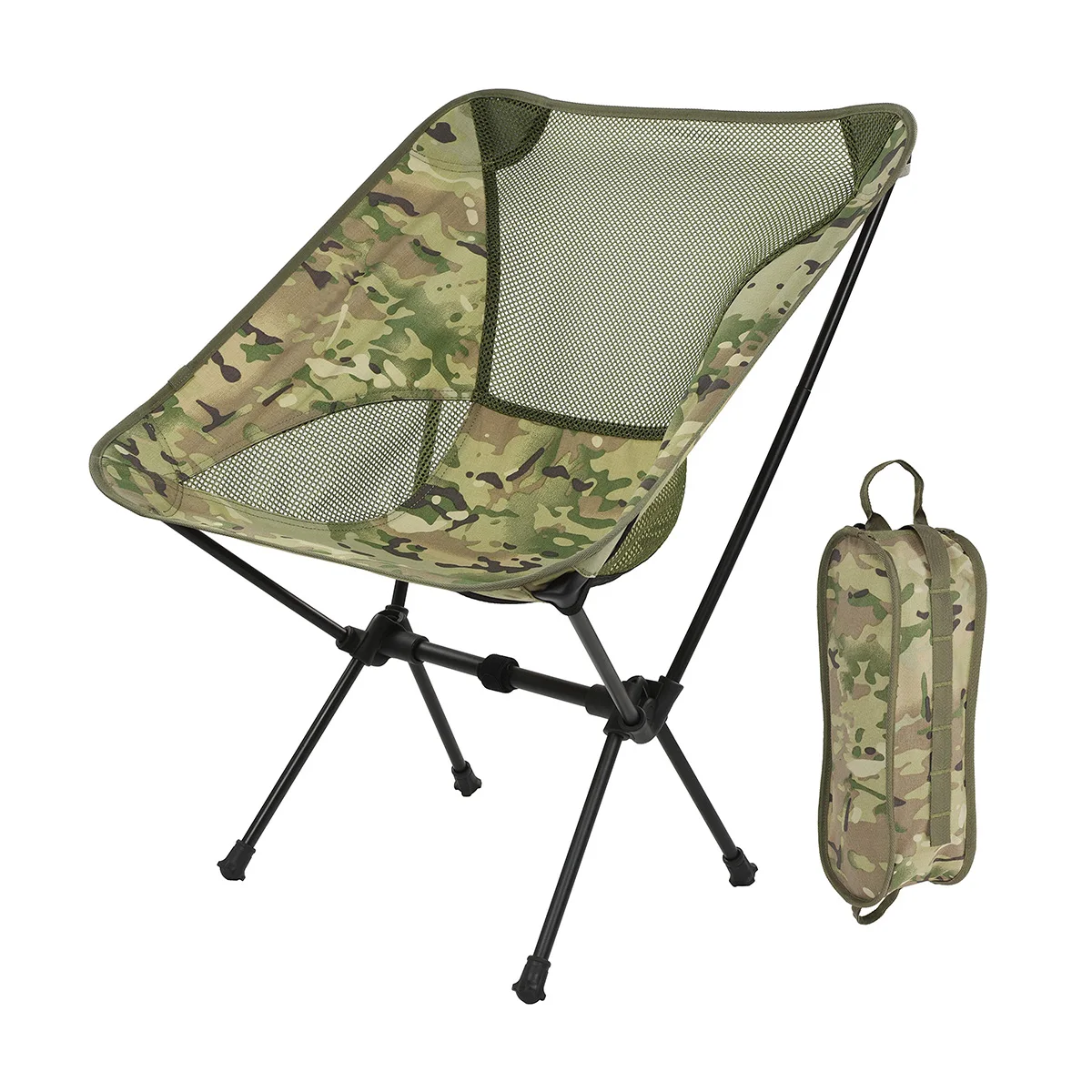 Ultralight Folding Moon Chairs Portable Compact Camping Chair for Outdoor Camp Travel Beach Picnic Festival Hiking