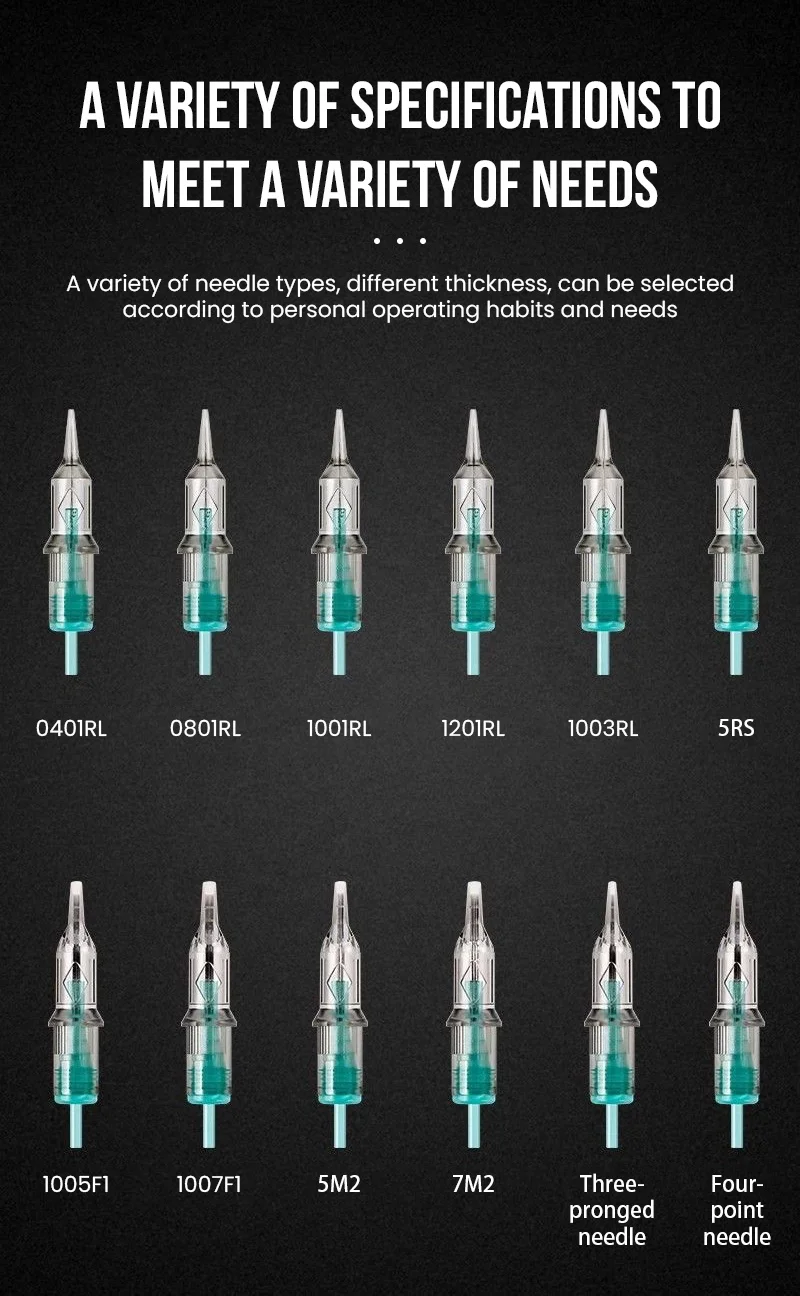 Professional Precision Safety Sterilized Disposable Tattoo Single Needle Microblading Eyebrow Tattoo Cartridges Needles