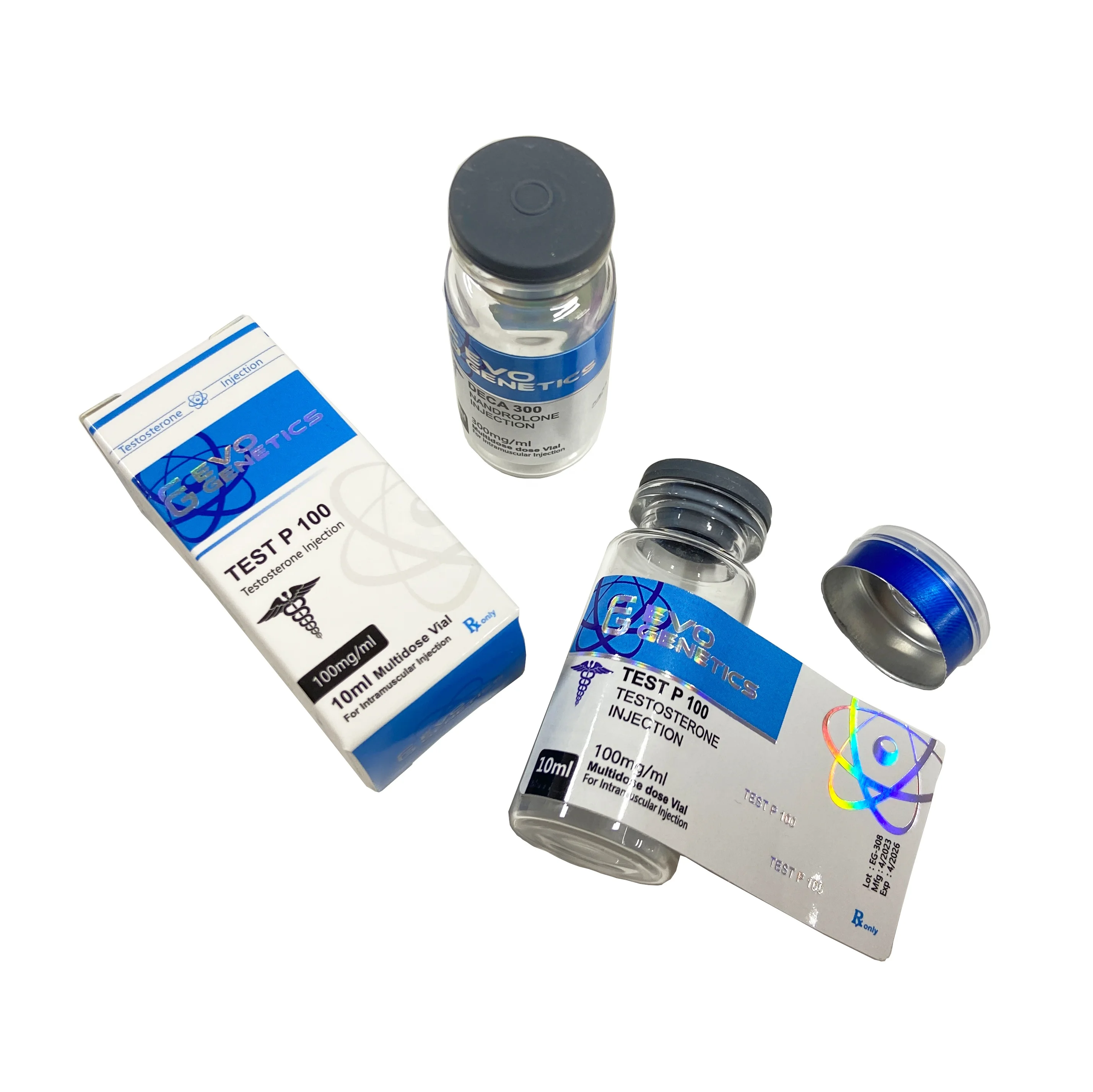 Popular evo pharma custom logo printing full set 10ml vial bottle vial labels steroides and boxes