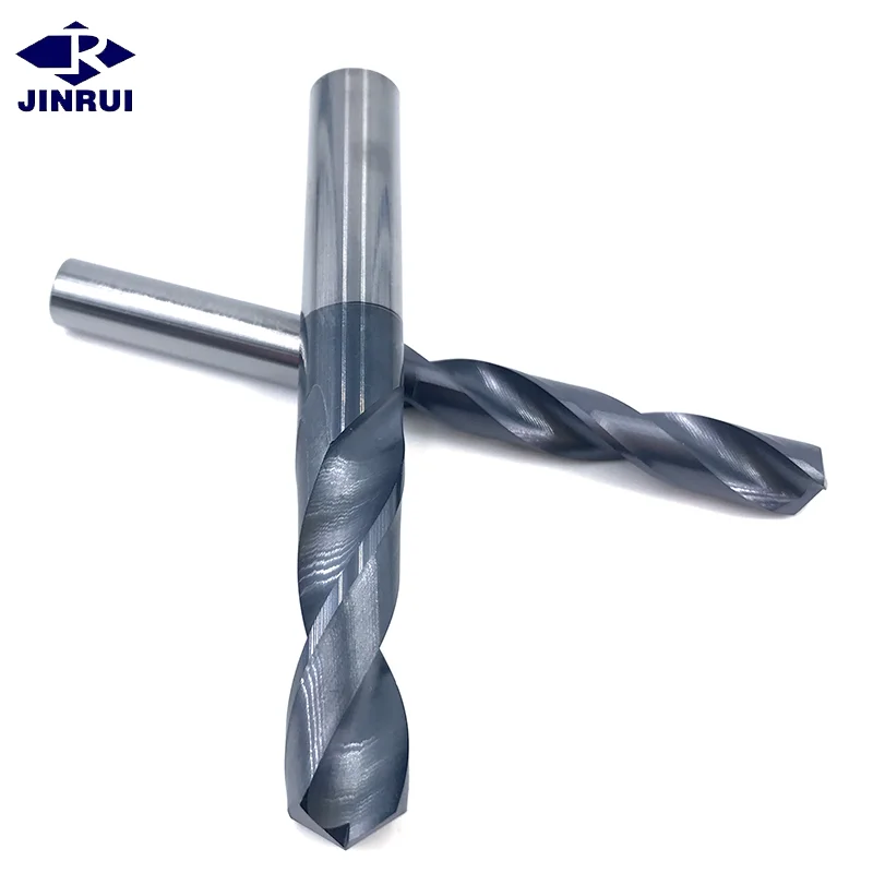 JR127 CNC Straight Shank coating Twist Drill 2mm-2.5mm HRC65 Carbide deep hole Drill Bits