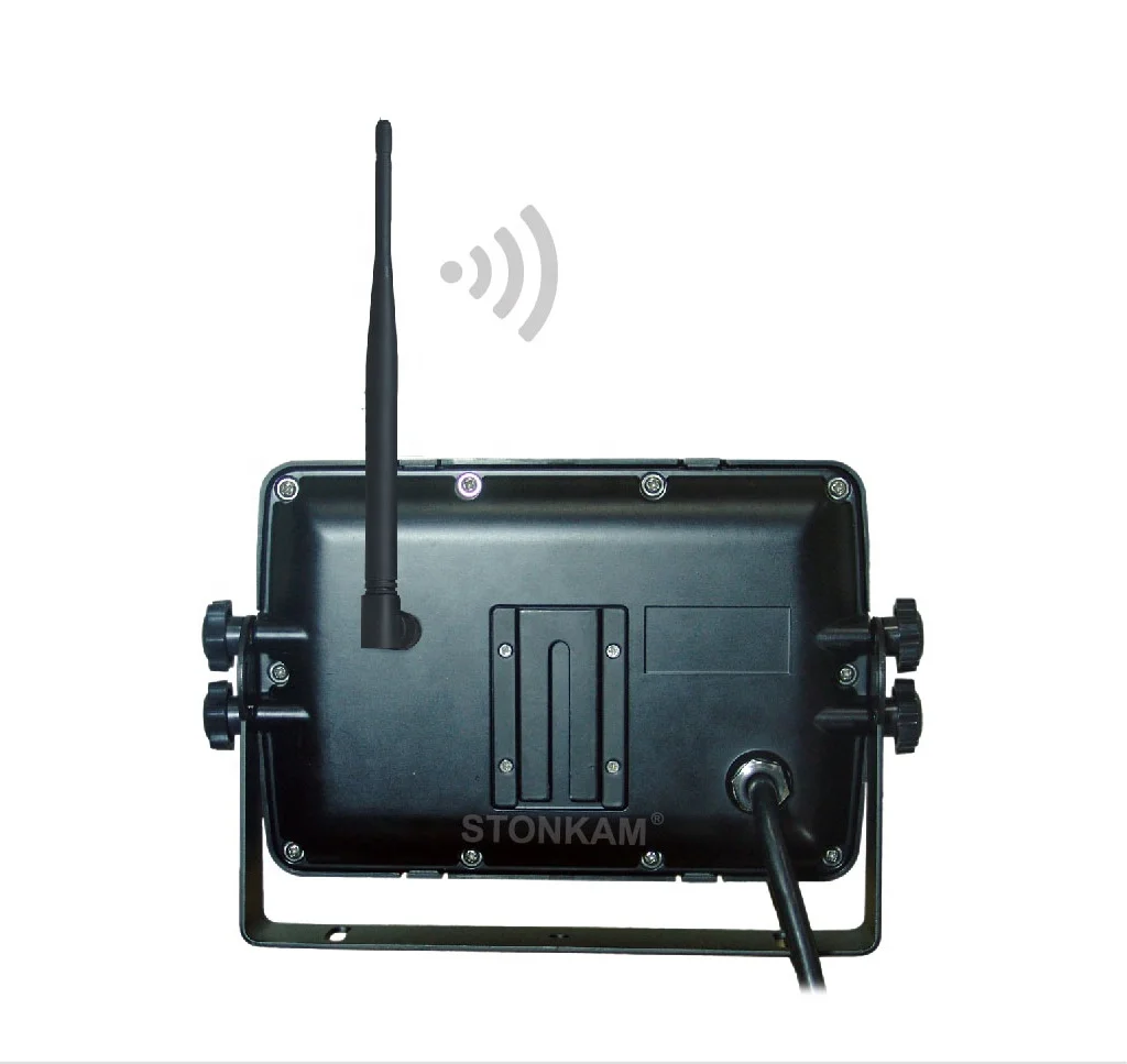 Rear view wireless camera monitor for car truck bus which support quad view and auto pairing