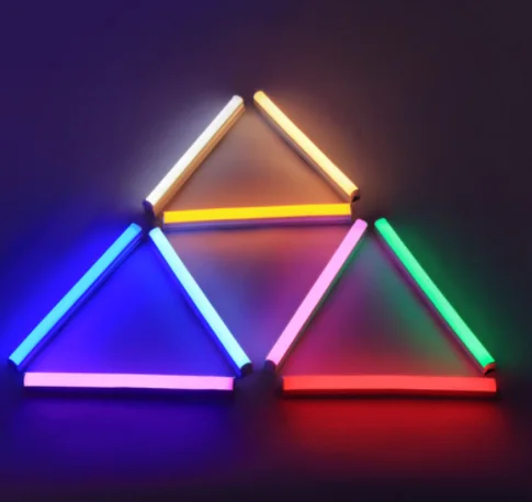 hexagonal splicing ambient led touch modular light y shape wood panel warm wall large samples light 6500k