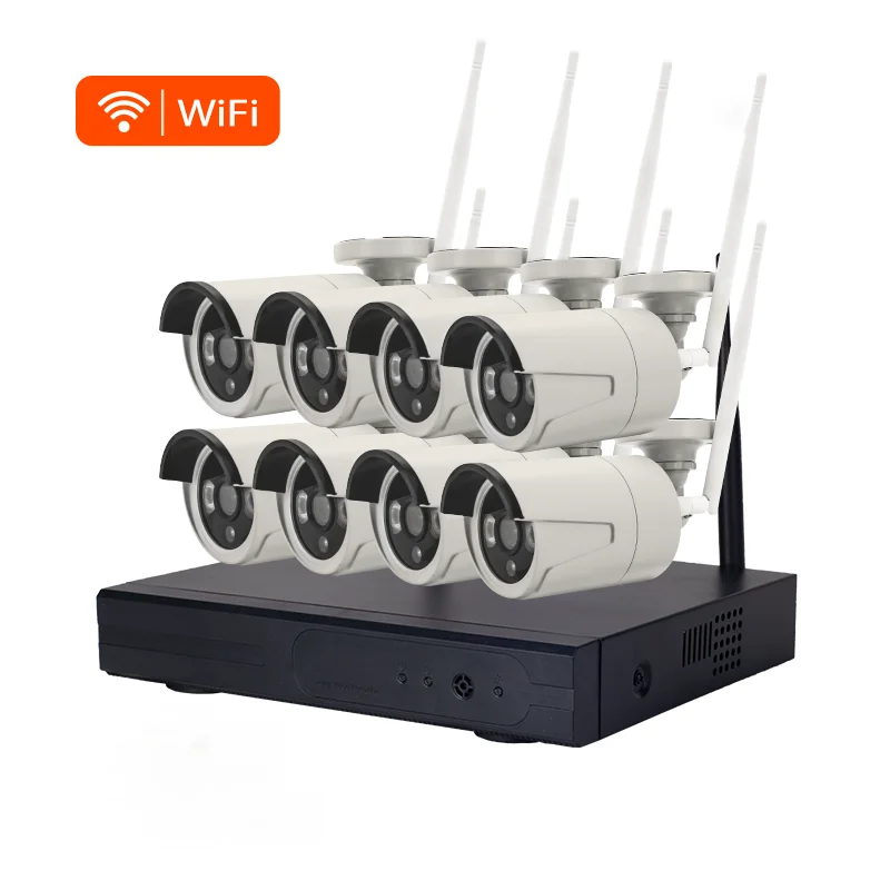 3MP 8ch Security System wifi nvr kit Outdoor wireless camera system