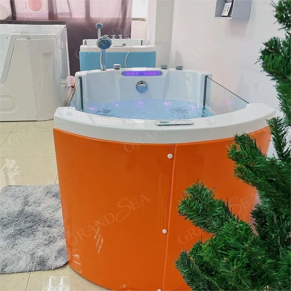 OEM Главная брендовая Новая Ванна Прозрачное Стекло Акриловая детская массажная ванна спа бассейн