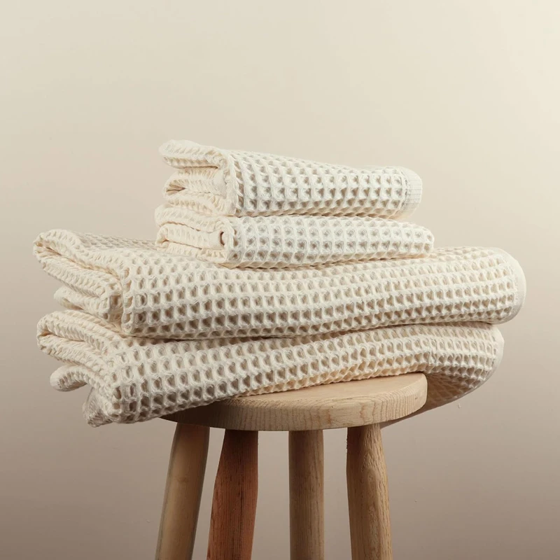 Super Soft Hand Towels Waffle Weave Towel Ultra Absorbent 100% Cotton Towel set for Bathroom