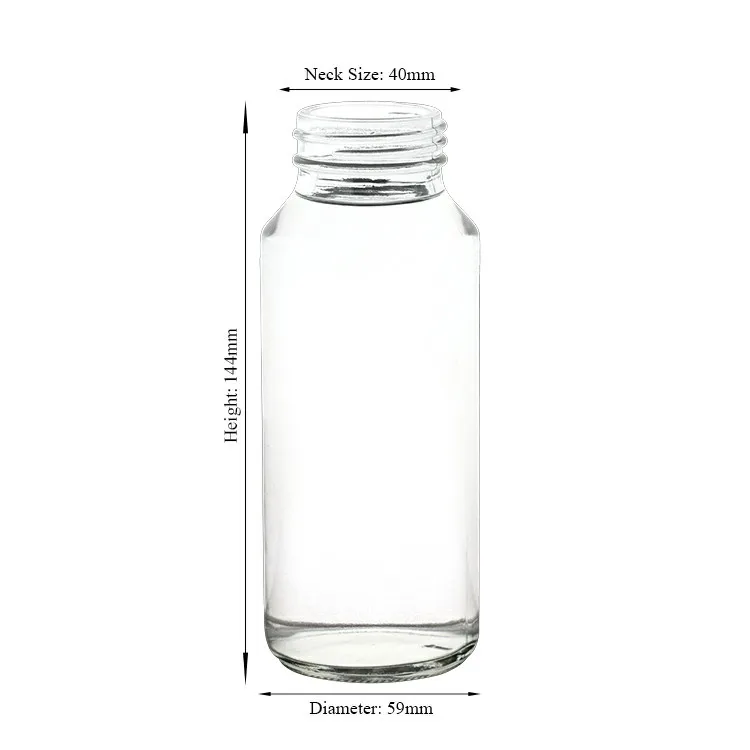 New Product Ideas Custom Color 250ml Clear Drink Water Screw Cap Glass Bottles With Quality Assurance