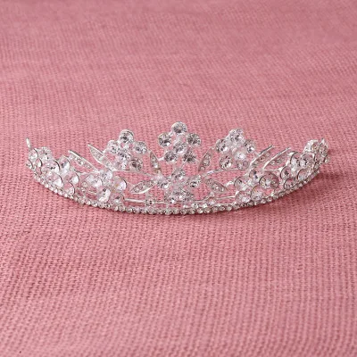 Hot sale bridal crown wedding Princess birthday diamonds hair accessories rainbow tiara flower girl tiara bling crown