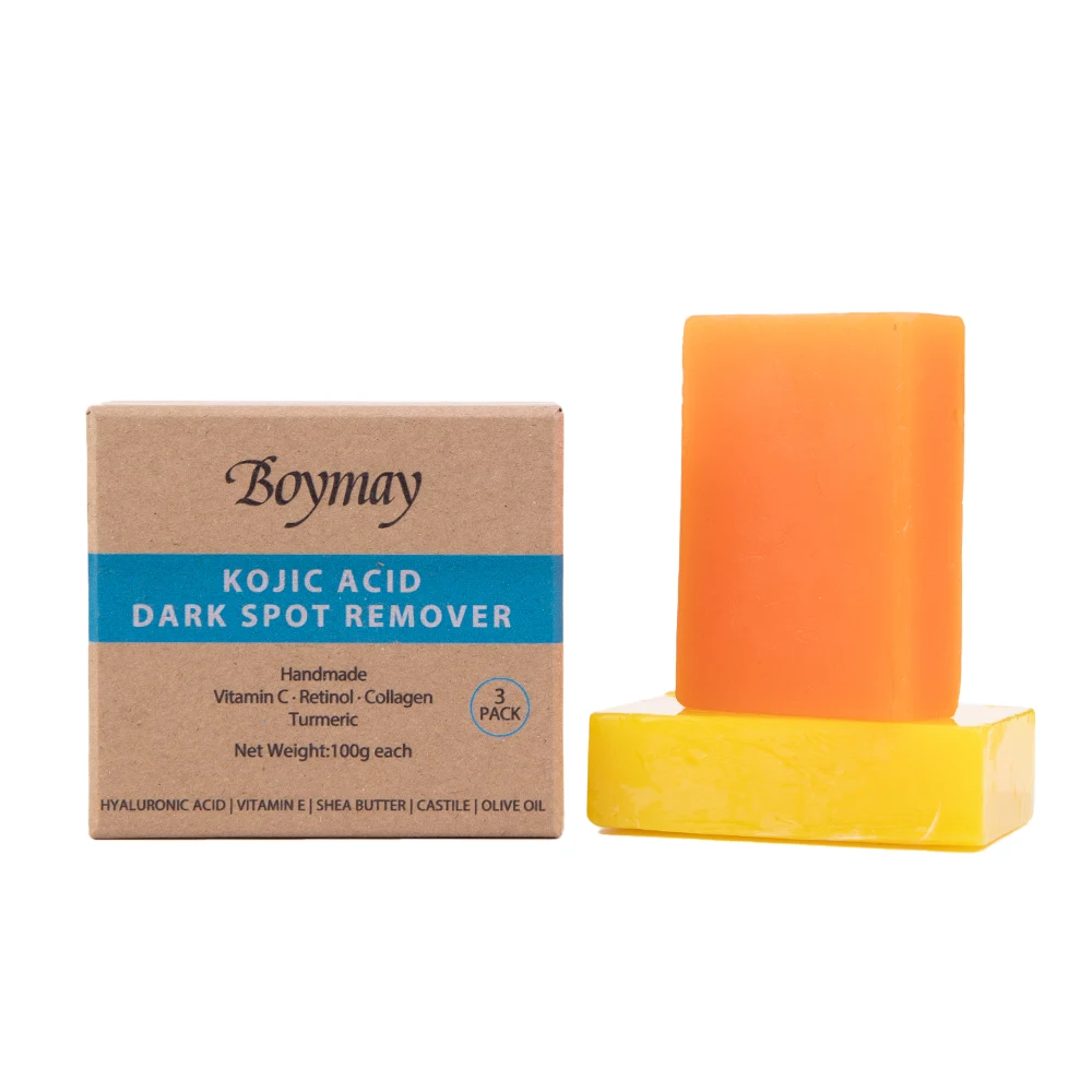 Custom Private Label LOGO Lemon Handmade Anti Acne Natural Moisturizing Whitening Tumeric Soap