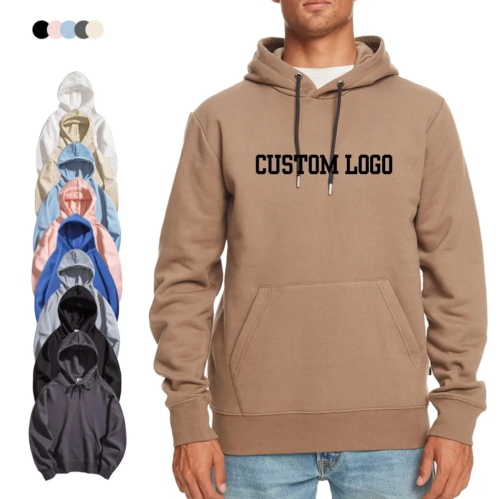 YUBAO Factory OEM Custom logo 100% cotton Heavy weight Hoodies plus size blank print logo Hoodies for high quality