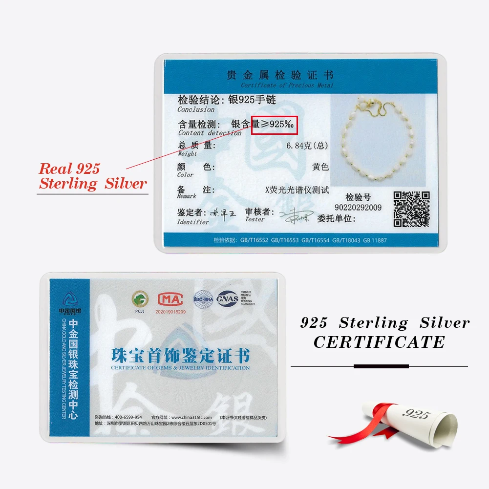 RINNTIN GPB09 Genuine 925 Sterling Silver Pearl Bracelet Chain Link Baroque Pearl Beads 14K Gold Bracelet Brazalete For Women