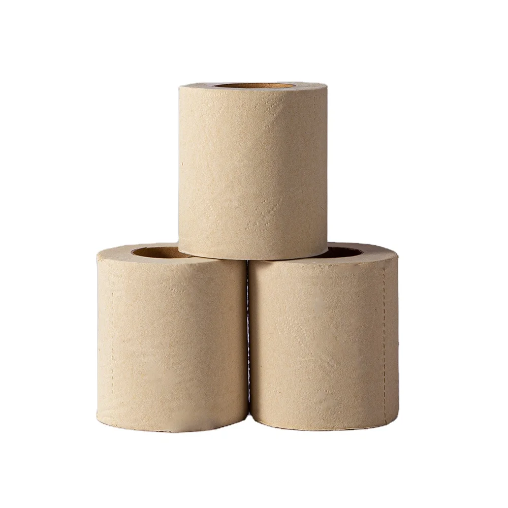 ECO Bamboo original color without bleaching Paper Rolls Tissue natural Material Toilet Paper