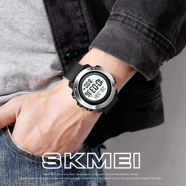 SKMEI 1728 мусульманский компас Qibla выбор города Закладка Спортивные Цифровые мужские наручные часы Azan