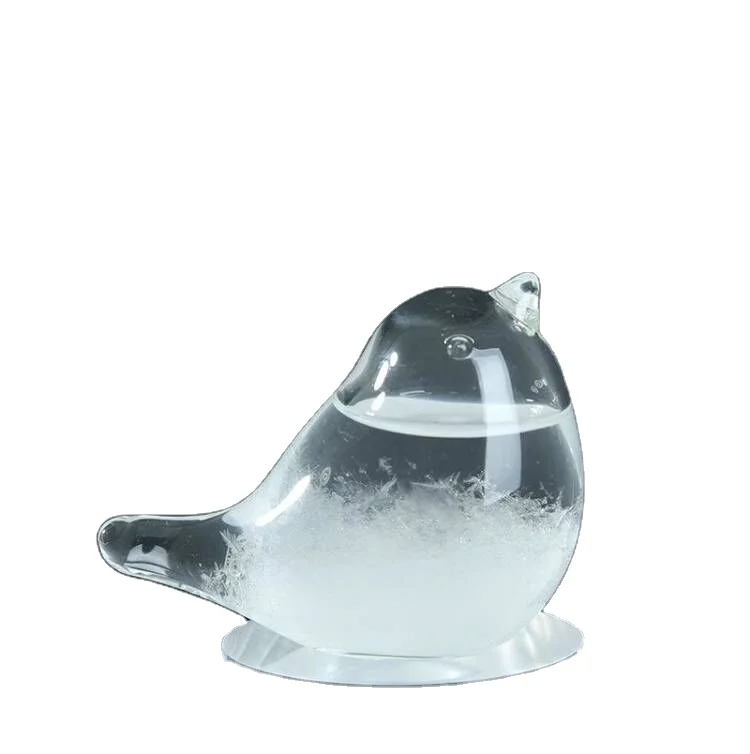 Home Decoration Desktop Craft Weather Forecast Predictor Storm Glass Barometer Bird