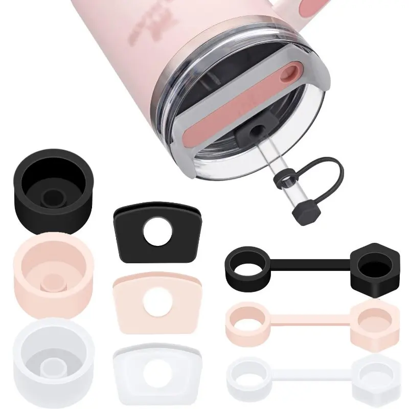 Leak Proof Silicone Straw Cover Caps 2.0 Silicone Straw Cover Topper Accessories for Stanlye Cup