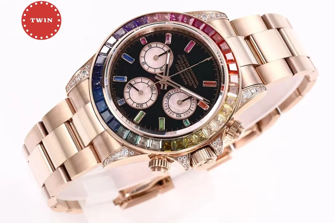 Diver RM watch BLF factory 116595 ETA 4130 movement 904L steel Scratch resistant sapphire Rainbow Diamond Crystal timing watch