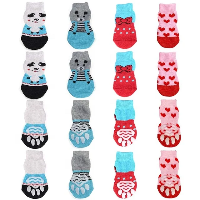 Lazada Hot Sale Anti-Slip Soft Rubber Reinforcement Pet Socks Cat Socks Shoes