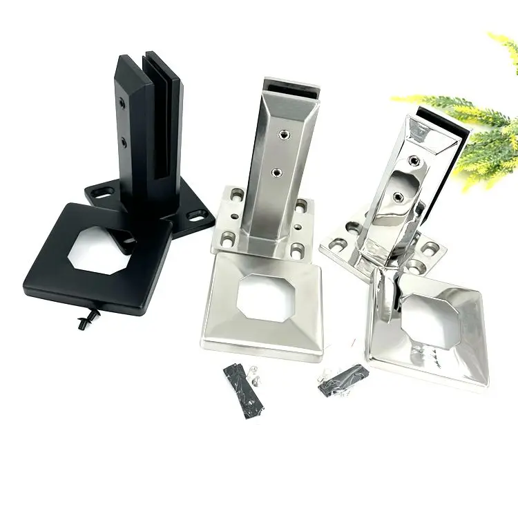 Stainless steel 12-16mm frameless glass balcony railings fixing glass  pool fence spigot