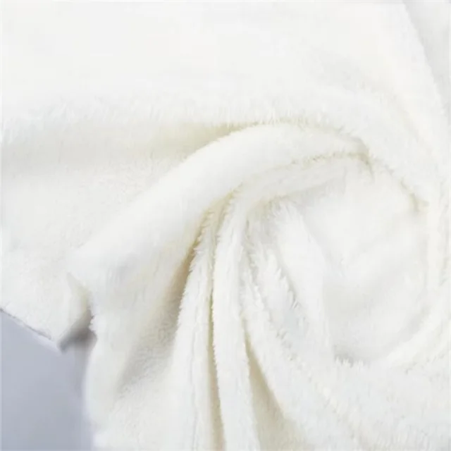 stock lot bedding set fabric  White color double-sided brushed soft and comfortable warm for bathrobe bedding blanket