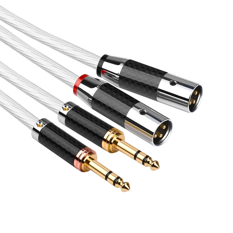 ATAUDIO HIFI 6.5mm to XLR Male Female Cable for PA/mixers/speakers/microphone OCC silver-plated 6.5 jack to xlr audio cable