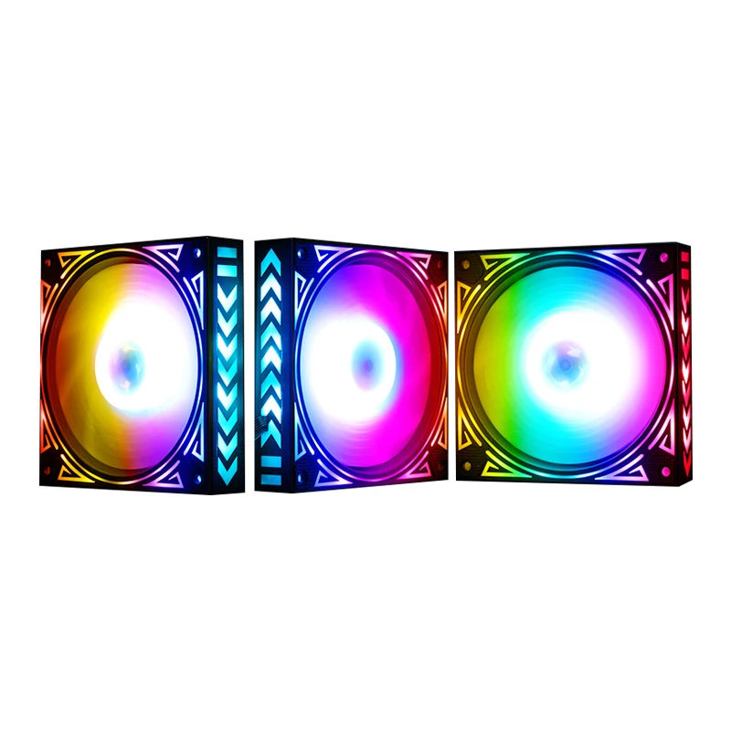  Новый стиль RGB светодиодный вентилятор вентиляторы для игрового компьютера и охлаждение 120 мм