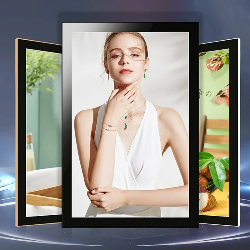 Customized Indoor Advertising Acrylic LED Display Signage Movie Poster Light Billboard Magnetic Ultra Thin LED Light Box for A3