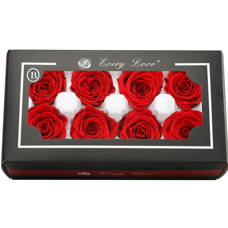 Grade B Real Preserved Rose Flower M size 4 to 5 cm big rose head eternal roses for valentine gift making