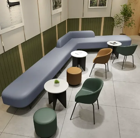 wholesale Commercial Furniture Cafe Bar Hamburger Shop KTV Club Metal Leather Sectional Restaurant Sofa Couch Booth Seating