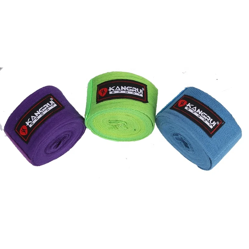 custom logo mma training cotton wrist elastic boxing hand wraps