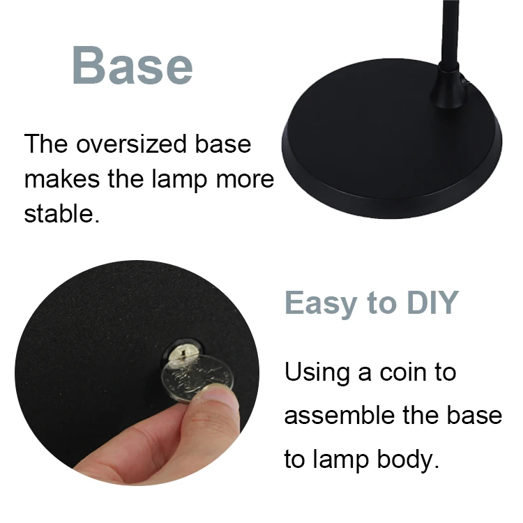 3 Step Dimmable Timing Erp Ce Rohs Eye Care Gooseneck  Study Reading Stand Smart Magnetic Desk Lamp Portable Led Lamp