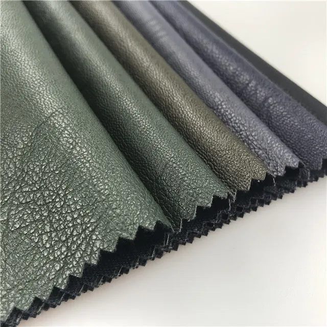 Fashion durable woven backing pu material synthetic artificial leather material