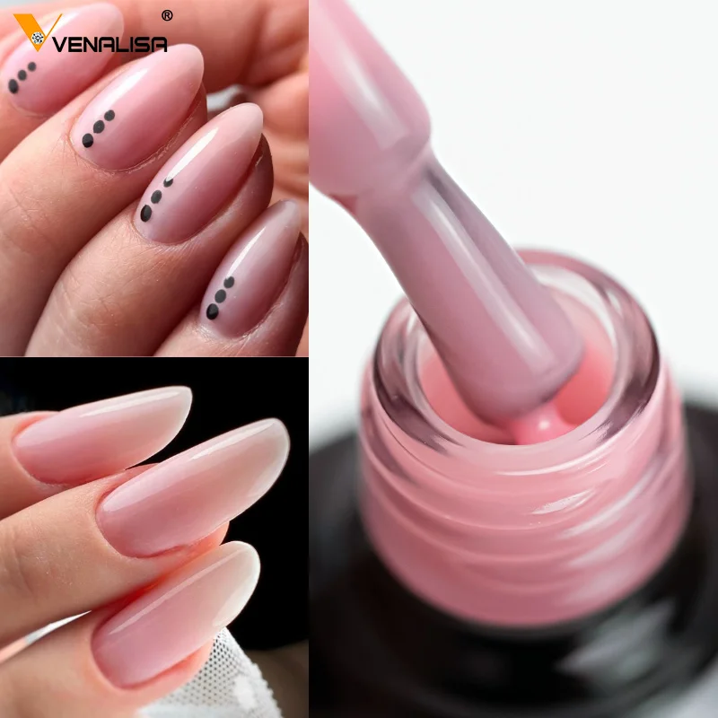 Venalisa 7.5ml Color Rubber Base Coat 2022 Nail Arts Semi Transparent French Nail Camouflage Soak off UV/LED Nail Gel Varnish