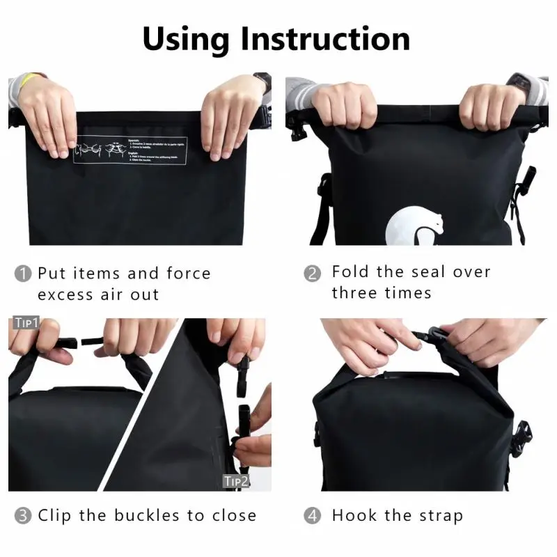 Hot sale custom lightweight roll top waterproof dry bag for Camping,hiking, Drafting