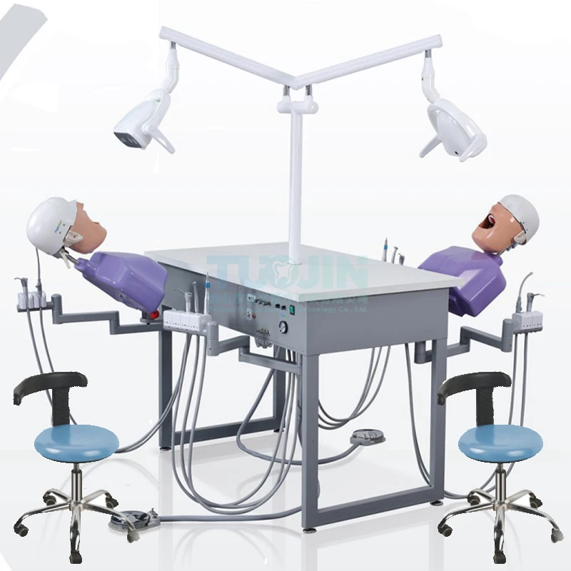 Стоматологический симулятор Unit 2, Студенческая тренировочная система с двойным верстаком, образовательная фантомная головка на продажу