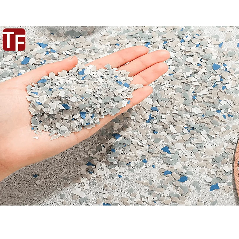 Mica epoxy floor flake chips natural real stone paint sandstone flake for Garage pool gym non-slip floor decoration