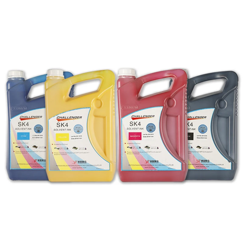 challenger sk4 bulk waterproof inkjet printer solvent based ink for spt510 1020 printhead