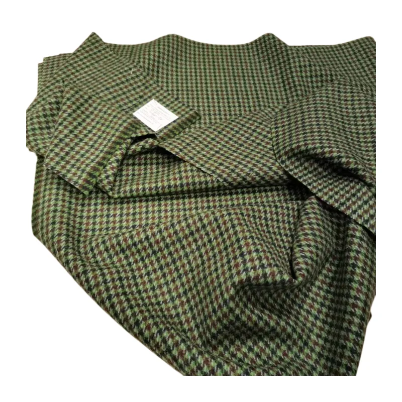 Шерстяные ткани, новые шерстяные ткани, односторонние ткани в клетку для женщин, пальто для девочек, куртки, Модный зимний стиль