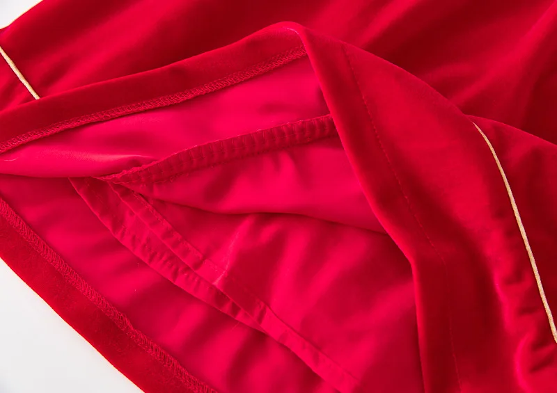 dg063 Christmas red green little baby girls velvet dresses infant toddler kids lace ruffles dress princess clothing