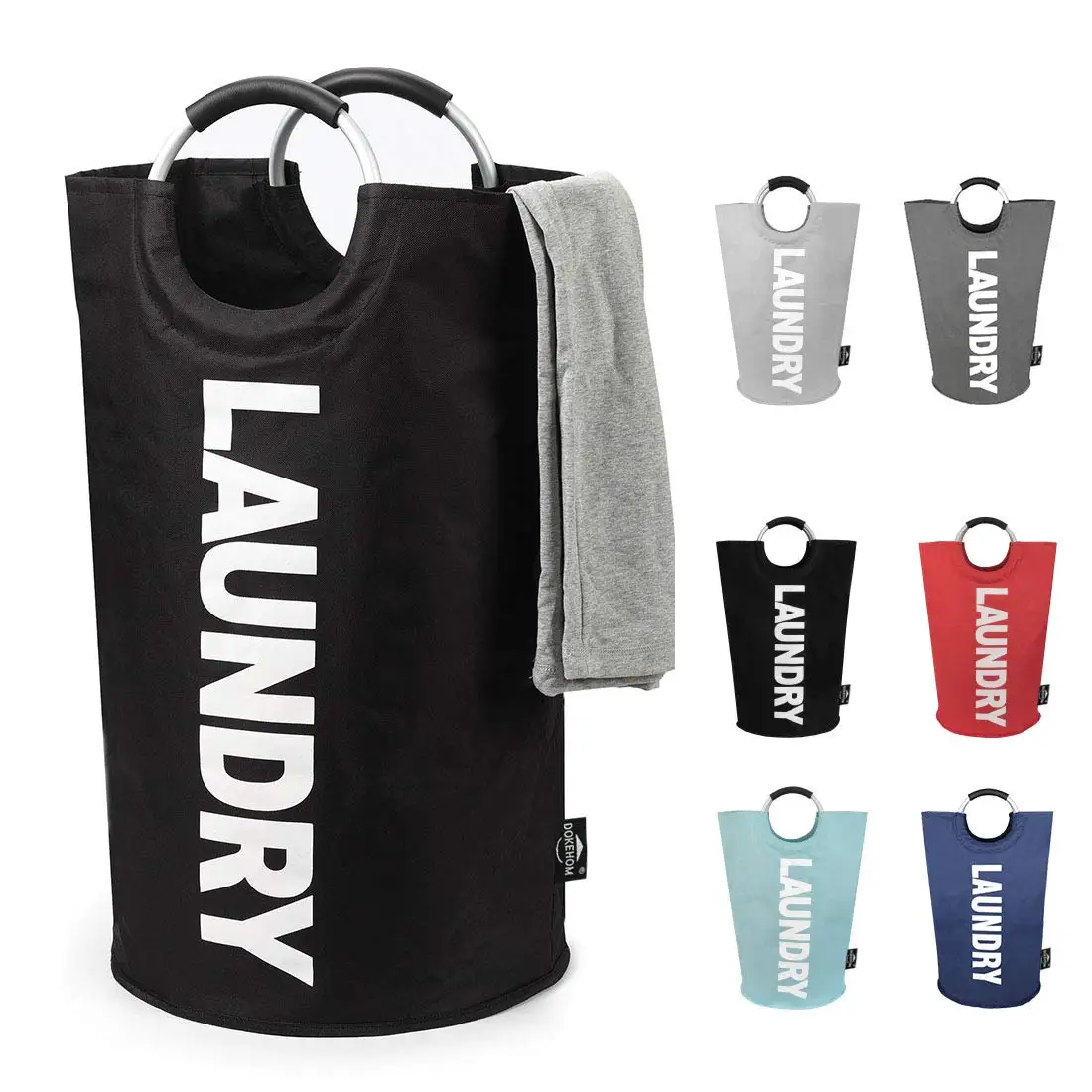 
Large Laundry Basket Collapsible Fabric Laundry Hamper Foldable Clothes Bag Folding Washing Bin 