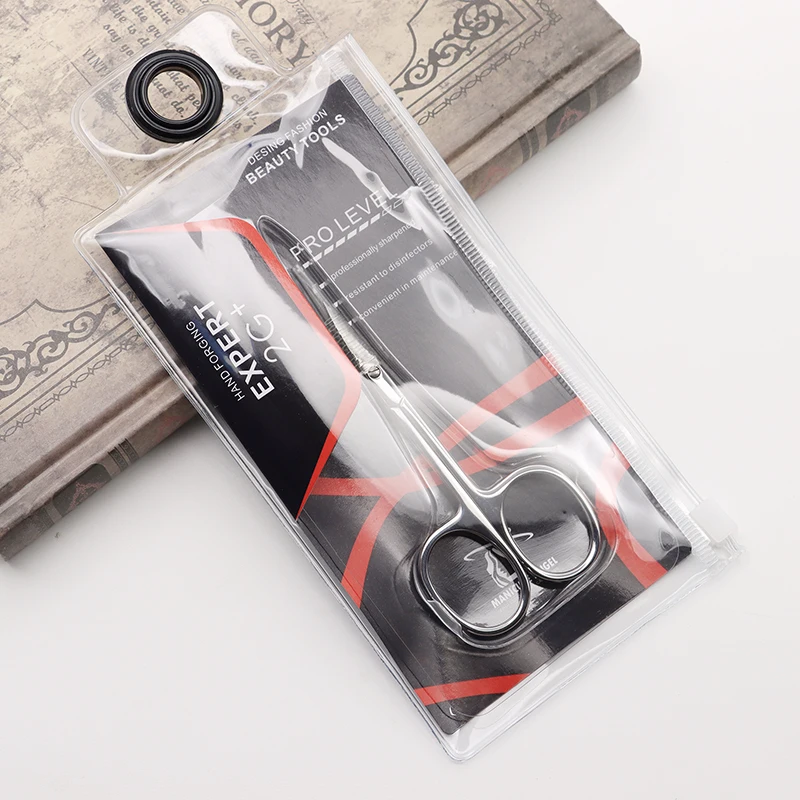 Professional Stainless Steel Beauty & Personal Care Products Embroidery Hair Curved Tip Cuticles Scissors