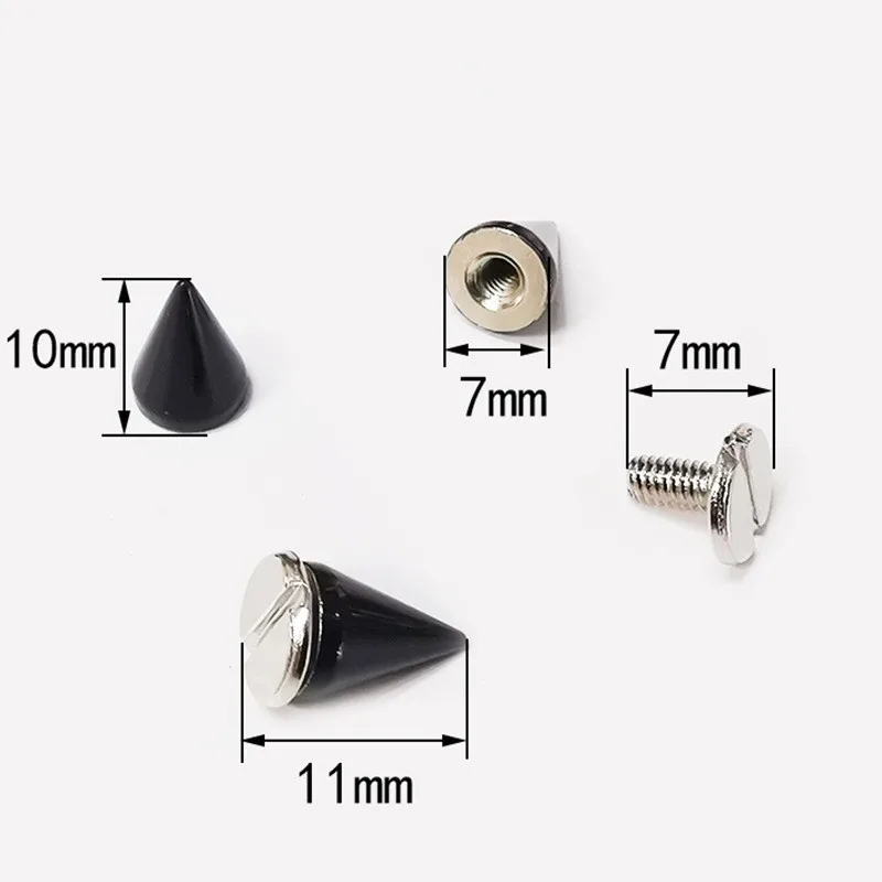 Factory Wholesale Metal Screw Deocrative Punk Studs Rivets Brass Cone Rivet For Leather Bags shoes cloths