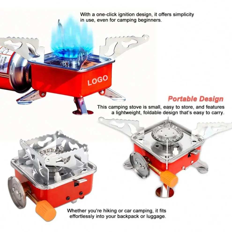 Baiyuheng Mini Gas Stove Portable Electronic Ignition Camping Hiking Cooker Burner  Gas Stoves for Picnic