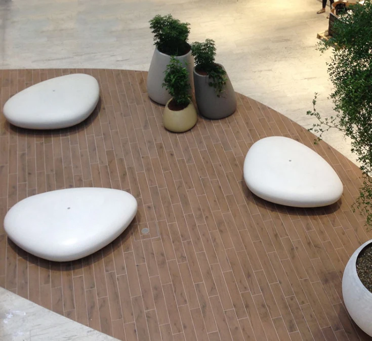 KY487 Cobbles Concave Chairs  Other Outdoor Furniture Garden Stool Courtyard Leisure Decorative Stone Shaped Chair