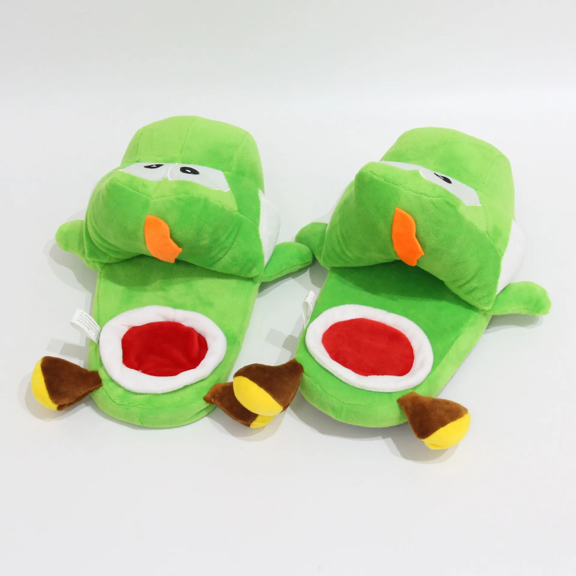 Mario Yoshi Plush Slipper, Green Yoshi Indoor Slipper, Stuffed Mario Bros Yoshi Slipper
