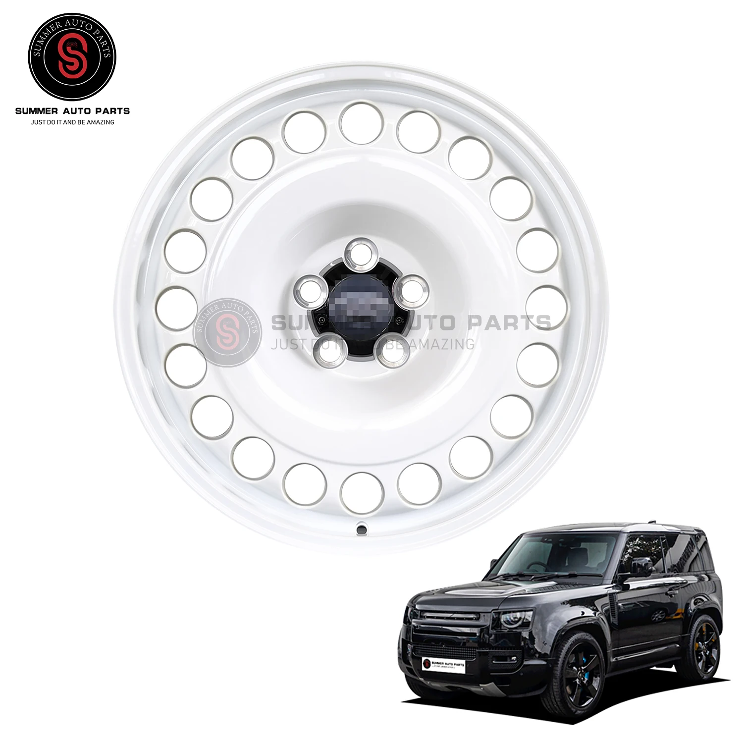 Vintage Wheel Rims Aluminum Alloy Car for Land Rover Defender 2020 White Hub Cover Vehicle