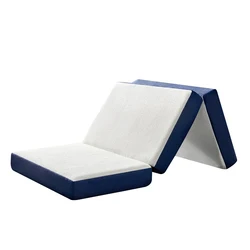 Easy To Carry Vacuum Roll In Box Travel Memory Foam Tri-fold Pad Gel Memory Foam Mattress