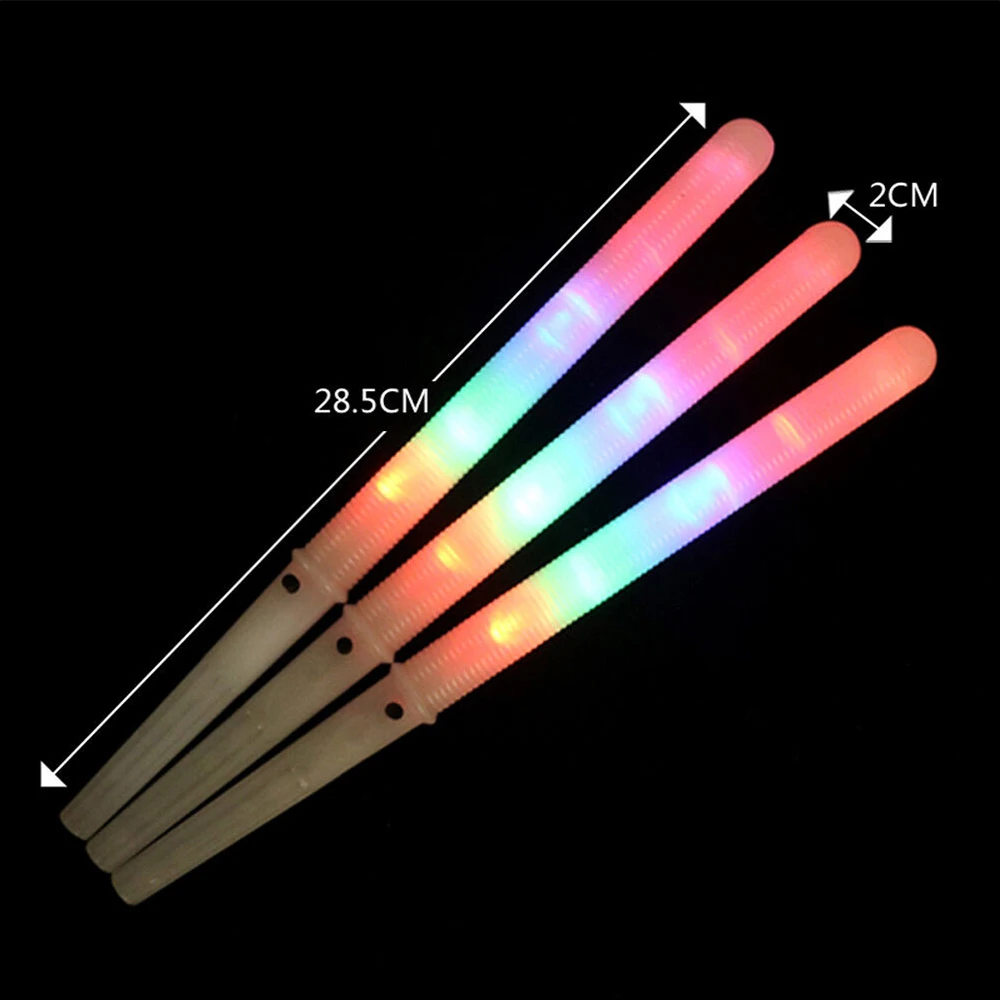 Custom LED Light up Cotton Candy Glow Party Sticks Bulk White Handle Stick  Toy Flashing LED Multicolor Sticks For Wedding Party