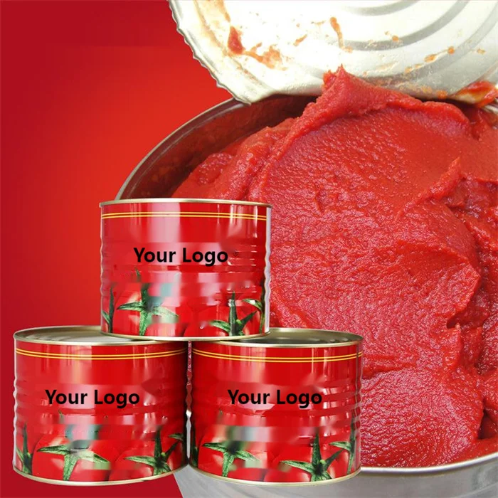 Custom Logo tomato sauce package tomato ketchup 3kg canned tomato paste