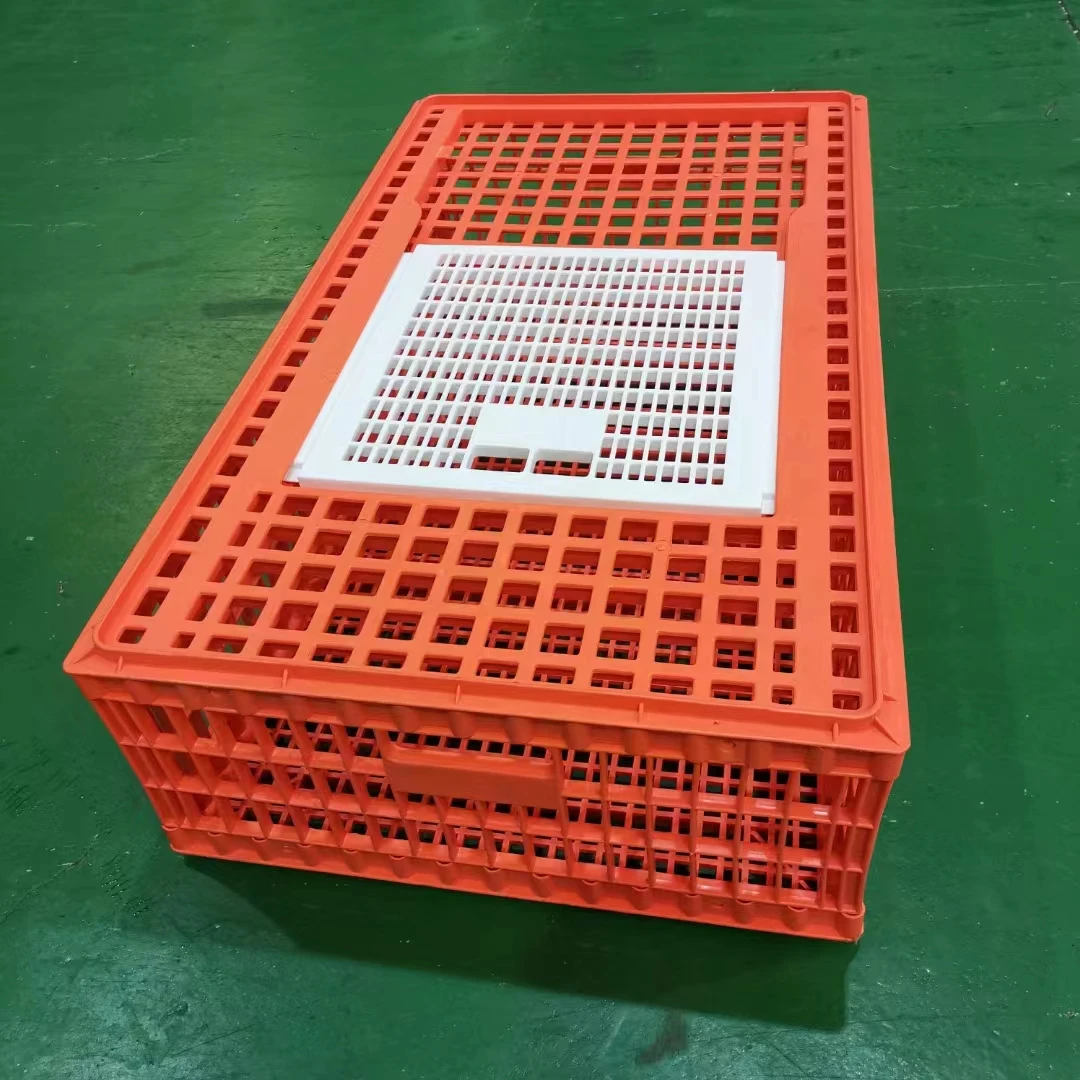 Chicken poultry transport turnover cage easy to slide top door for placing birds