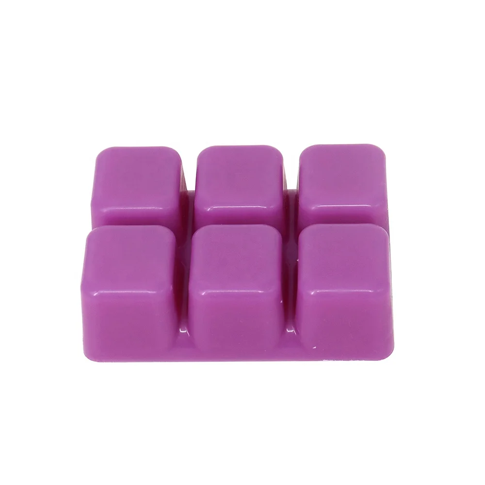 Vietnam Factory Wholesale Cheap 6 Cubes Wax Clamshell Packaging 2.5oz Colorful Aroma Candle Wax Melts